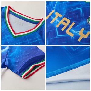 Camiseta de Fútbol para Hombre, Cuello en V, Manga Corta, Nombre y Número Personalizados, Ropa Deportiva Transpirable de Poliéster, Uniforme para Equipo Adulto - Product Image 4