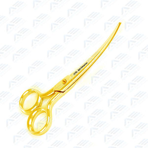 Full Gold Color Grooming <b>Scissors</b> Sharp Stainless Steel Curved Blade Hair Cutting Shears for <b>Dogs</b> Professional Pet Grooming Tool - Product Image 5