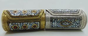 <b>Silver</b> Clutch Purse Ethnic Style Cotton <b>Handbag</b> Handmade Decorative Wedding Indoor Evening Bag Women High Quality Finish - Product Image 2