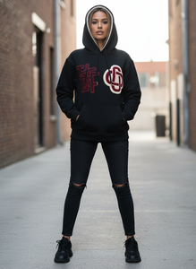 Sudadera con Capucha Oversize de Forro Polar para Hombre, Estilo Casual Deportivo, con Dobladillo Curvo, Logotipo Personalizado, Cuello con Capucha, Ropa Urbana para Invierno - Product Image 4