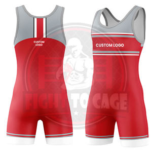 Traje de Lucha Libre Profesional al por Mayor, Ropa Deportiva de Artes Marciales de Spandex y Poliéster Estampado con Cuello Redondo - Product Image 6