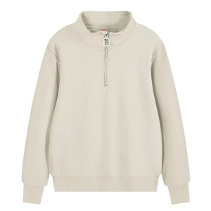 Red Half Zip Sweatshirt Unisex Quarter Zip Pullover <b>Stand</b> Collar Waffle Textured Cotton Sweater Streetwear Top - Product Image 2