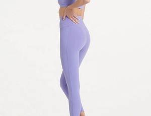 Nuevos Leggings de Yoga de Cintura Media Tejidos para Mujer, Casuales, Sólidos, para Gimnasio, Ejercicio, Fitness y Running, Precio al por Mayor, con Logo - Product Image 2