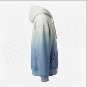 Sweat à capuche dégradé North Approach pour homme, coupe oversize, décontracté, en coton French Terry, avec poche avant, respirant, idéal pour l'automne - Product Image 3