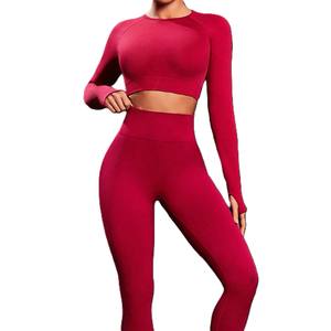 Conjunto de Yoga Cómodo para Mujer con Sujetador Deportivo Sin Costuras y Leggings, Ideal para Conjuntos Femeninos, con Tela Transpirable, en Venta - Product Image 1