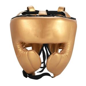 High Quality Custom Made Leather EVA PU Fly Boxing Safety Helmet with Double Visor Protective Training <b>Head</b> Guard for Kickboxing - Product Image 4