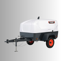 Compresseur d'air rotatif à vis monocylindre portable, lubrifié, 12V, 250 CFM, 100/150 PSI