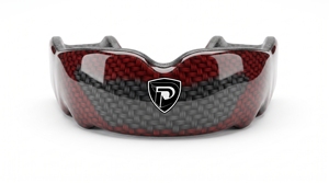 Protège-dents DUMELA INTERNATIONAL rouge et noir camouflage en caoutchouc souple pour entraînement de boxe, unisexe adulte, ajustement personnalisé, protection complète des dents - Product Image 1