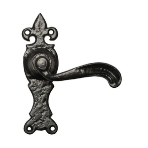 Manija de Puerta Moderna de Hierro Fundido Maleable para Dormitorio y Hotel con Diseño Fleur De Lis, Palanca de Entrada Derecha, Fácil Instalación - Product Image 5