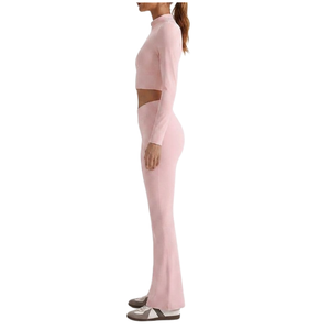 Conjunto de Yoga de 2 Piezas Personalizado con Logotipo Frontal, Transpirable, de Secado Rápido, Spandex/Nylon, Leggings de Cintura Alta, Top Corto con Cierre de Cremallera, para Gimnasio, Mujer - Product Image 2