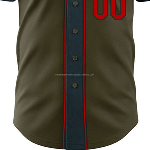 Conception professionnelle, services OEM à faible coût, ensembles de maillots de baseball, respirants, évacuant l'humidité, séchage rapide, 100% polyester, unisexe, adulte - Product Image 2
