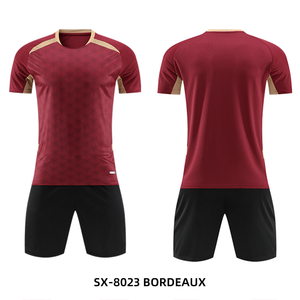 Uniforme de Fútbol para Hombre SX-8023, Blanco y Azul, Impresión Sublimada, Transpirable, de Poliéster, Manga Corta, Corte Atlético - Product Image 2