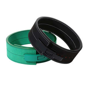 Ceinture de musculation de qualité supérieure en cuir avec doublure en daim, fermeture à bouton-poussoir, levier de levage, faible MOQ, ceintures de powerlifting - Product Image 5