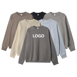 High Quality Long Sleeve Crew Neck <b>Pullover</b> Streetwear Cotton Fleece Unisex Sweatshirt Custom Crewneck Sweatshirt - Product Image 1