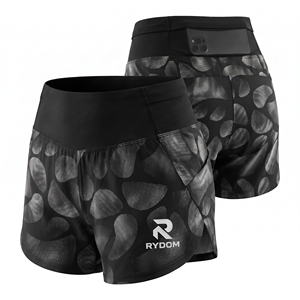 Shorts Bermuda Transpirables y Ecológicos con Logotipo Personalizado al por Mayor, Compresión, Levanta Glúteos, Bolsillo Trasero, para Fitness, Gimnasio, Running y Entrenamiento - Product Image 1