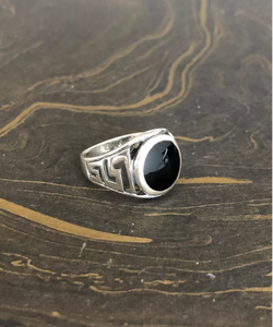 Men's Black Onyx Signet <b>Ring</b> <b>Crafted</b> in 925 Sterling Silver Hypoallergenic Jewelry Daily Wear Smooth & Comfortable Fit - Product Image 2
