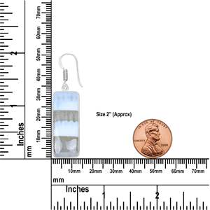 Elegant Women Owyhee Blue <b>Opal</b> Dangle <b>Earrings</b> Cute Minimalist Silver-Plated Gift Jewelry Wholesale - Product Image 3