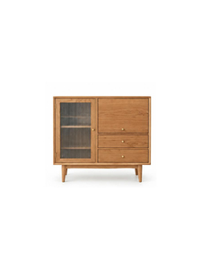 Buffet moderne en bois massif, style minimaliste du milieu du siècle, meuble de rangement pour salle à manger et salon - Product Image 1