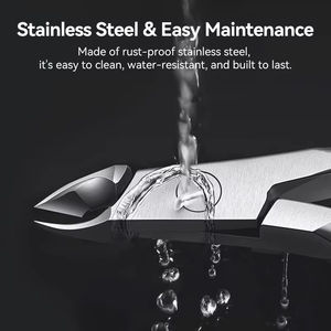 Coupe-cuticules courbé en acier inoxydable, pinces à ongles, ciseaux de manucure, éliminateur de peaux mortes, coupe-ongles à double fourche à ressort, outils pour les ongles - Product Image 3