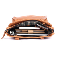Tas Selempang Kulit Asli Klasik dengan Banyak Peminat, Dilengkapi Ritsleting, Kapasitas Besar, Unisex untuk Penggunaan Sehari-hari