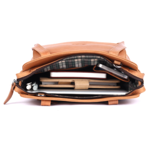 High Demand Classic Genuine Leather Cross Body Satchel Hand Bag With Zip Closure Large Capacity Unisex Daily Use - Product Image 4