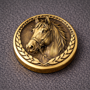 Marcadores de pelotas de golf de metal antiguo de latón, recuerdo de club deportivo, económicos, con logotipo personalizado, regalos del año del caballo - Product Image 2