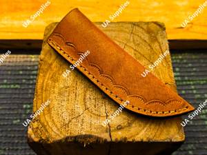 Funda de Cuero Hecha a Mano para Cuchillo, Funda de Alta Calidad para Cuchillo de Hoja Fija, para Campamento, Caza, Ligera, con Clip Vertical, OEM, ODM - Product Image 2