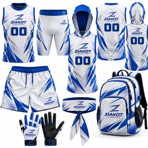 Custom 7v7 Football Uniform Set <b>Jersey</b> Shorts Compression Tights Gloves <b>Headband</b> Backpack Team Sportswear - Product Image 1