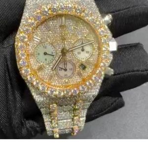 Reloj de Lujo Personalizado de 40 mm con Incrustaciones de Diamantes Moissanite VVS, Estilo Hip Hop, para Hombre - Product Image 1