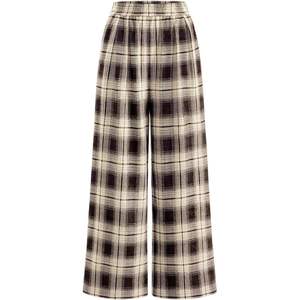 กางเกงลำลองผู้หญิงแบบสบายๆ รุ่นคัสตอม 2025 เอวยางยืด ทรงพาลาซโซ ขายาว ใส่เป็นชุดนอนได้ ขากว้าง ผ้าถัก มีกระเป๋า ระบายอากาศได้ดี เหมาะสำหรับชุดฤดูใบไม้ร่วง - Product Image 4