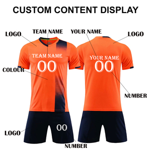Printed 220 Grams Polyester <b>Mesh</b> <b>Short</b> Sleeve Men's Sublimated Soccer Jersey and <b>Shorts</b> Set Team Uniform All Season - Product Image 5