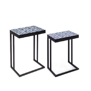 Table basse moderne en fer émaillé, personnalisable, écologique et durable, avec pierres précieuses, pour salon domestique - Nouveauté en vente - Product Image 5