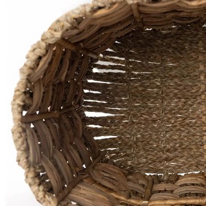 Panier ovale en jonc de mer et jacinthe d'eau, fait main, pour rangement, vente en gros, écologique, fabriqué au Vietnam - Product Image 4