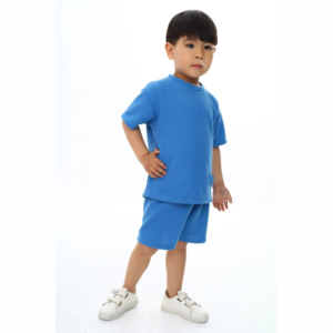 Ensembles décontractés d'été pour enfants avec logo personnalisé : T-shirt ample et short – Ensembles 2 pièces décontractés pour filles et garçons - Product Image 5