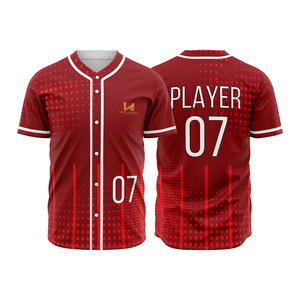Maillots de baseball personnalisés avec logo d'équipe, nom du joueur, boutons complets, nouveau motif, séchage rapide, respirants, haute qualité, manches courtes, grandes tailles - Product Image 1