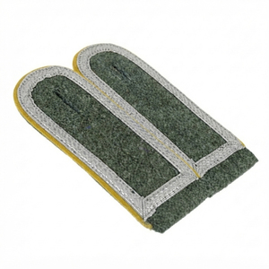 Épaulettes d'officier gris champêtre à prix d'usine avec bordure argentée et passepoil doré – Bretelles d'uniforme de service de qualité supérieure - Product Image 5