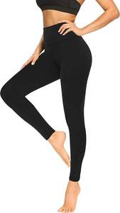 Leggings Deportivos de Cintura Alta Elástica para Mujer, Leggings de Yoga de Color Sólido, Leggings Deportivos de Alta Elasticidad para Fitness, Pantalones de Entrenamiento para Correr - Product Image 4