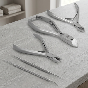 Kit de Herramientas Profesionales de Podología de Alta Demanda, Juego de 5 Piezas, Alicates para Uñas de los Pies de Acero Inoxidable Curvo, Afilado, Duradero, con Apertura de Mandíbula Ancha - Product Image 4