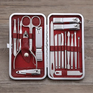 19pcs Professional Portable Manicure Pedicure Set Stainless Steel <b>Nail</b> Clipper <b>Kit</b> <b>Nail</b> Cutters Scissors Beauty Tool with PU Bag - Product Image 4