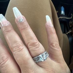 Cushion Cut Moissanite Engagement <b>Ring</b> 3pcs <b>Set</b> Bridal <b>Ring</b> <b>Set</b> Cushion Cut Moissanite <b>Ring</b> White <b>Silver</b> Wedding <b>Ring</b> <b>Set</b> - Product Image 5
