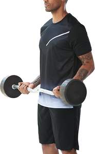 RPOVIG - Conjunto Deportivo de 3 Piezas para Hombre, Camiseta y Pantalones Cortos con Bolsillos con Cremallera, Secado Rápido, Ropa Deportiva para Gimnasio, Entrenamiento, Running, Verano, Casual - Product Image 3