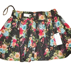 Minifaldas informales de estilo bohemio de verano para mujer, estampado Floral, algodón tejido transpirable, cintura Natural, Logo, decoración de botones - Product Image 1
