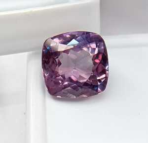 Alexandrite naturelle taille coussin, pierre précieuse en vrac, violette, certifiée par un tiers, rare, à changement de couleur, pour la fabrication de bijoux - Product Image 1