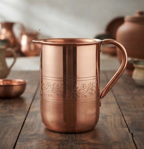 Tabletop Dark Tone Copper Water Pitcher Home Kitchen Latest Design <b>Jug</b> For Restaurants Water Metal Copper <b>Jug</b> - Product Image 6