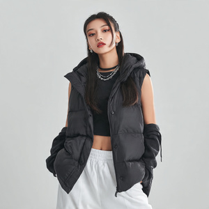 Chaleco Acolchado sin Mangas con Botones para Mujer, Chaleco de Plumón de Color Liso con Cuello Alto, Chaleco Cálido de Invierno para Exteriores sin Mangas para Mujer - Product Image 6