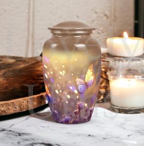 Colorful flying butterflies <b>large</b> cremation <b>urn</b> for ashes memorial <b>urn</b> for human ashes decorative keepsake tribute - Product Image 3