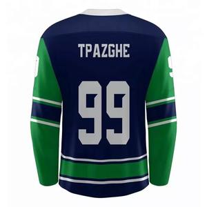 Maillot de hockey sur glace vintage personnalisable, grande taille, col en V, vêtements de sport, broderie sergé, service OEM, couleur personnalisée, protection UV - Product Image 5