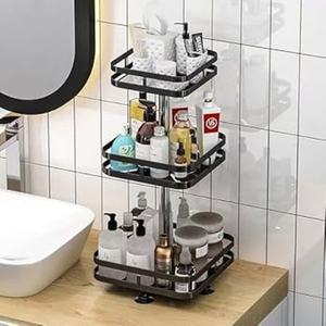 Handmade Black Metal Three Layer Spice Rack <b>Standing</b> Type Kitchen Storage <b>Shelf</b> Durable Modern Design Storage <b>Shelves</b> - Product Image 4