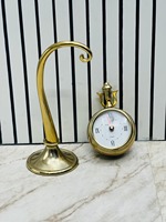 Horloge de table vintage en aluminium, faite à la main, décoration de bureau antique
