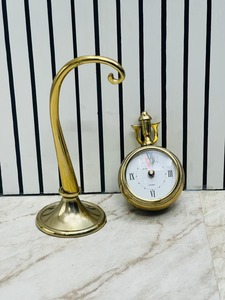 Vintage Aluminium <b>Table</b> <b>Clock</b> Handmade Antique Desk Décor - Product Image 4